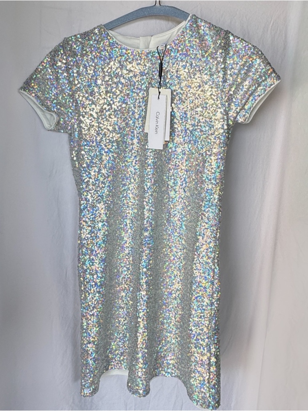 Girls 12 Calvin Klein Sequin Shirt Dress